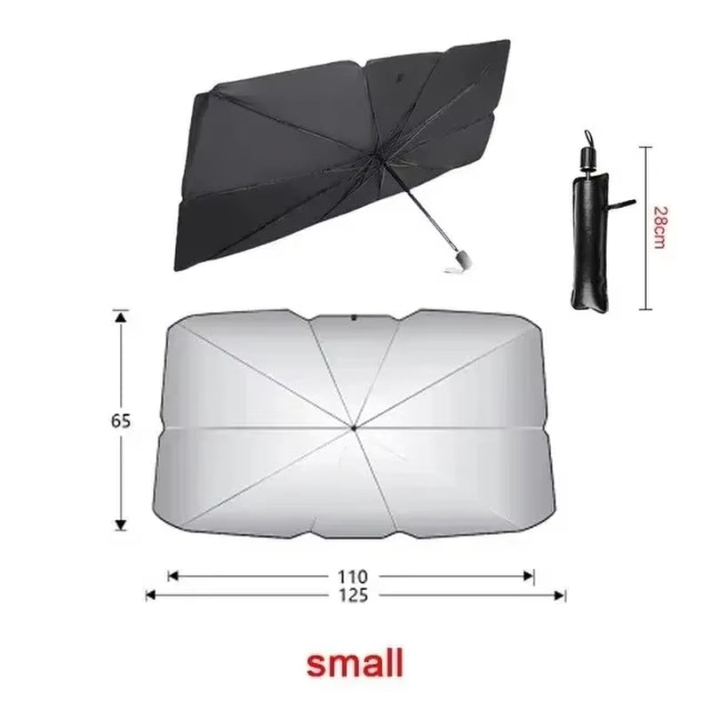 Umbrella‑Style Car Sunshade – Easy‑Open UV & Heat Protector